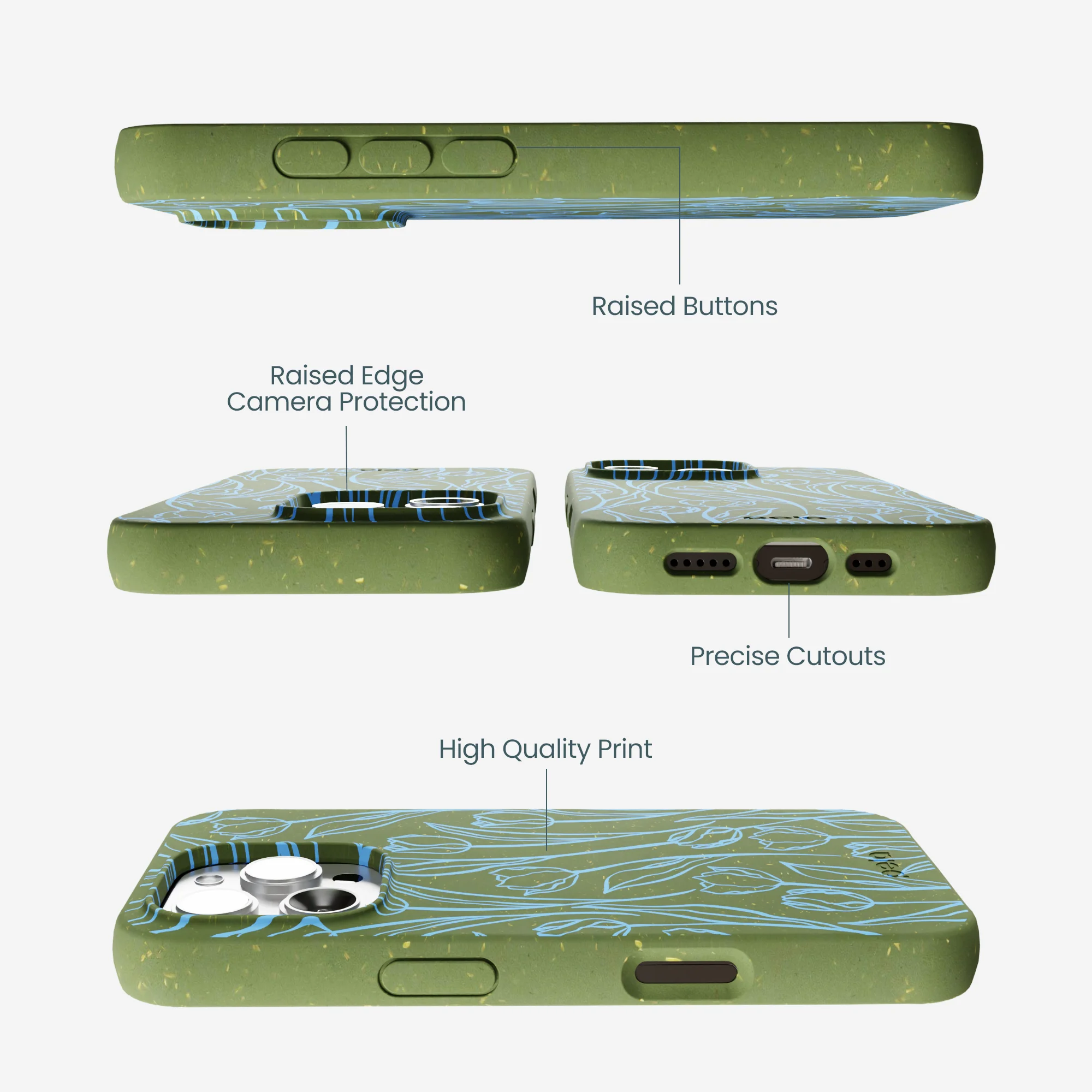 Forest Floor Tulip Dreams iPhone 16 Pro Max Case - Image 3