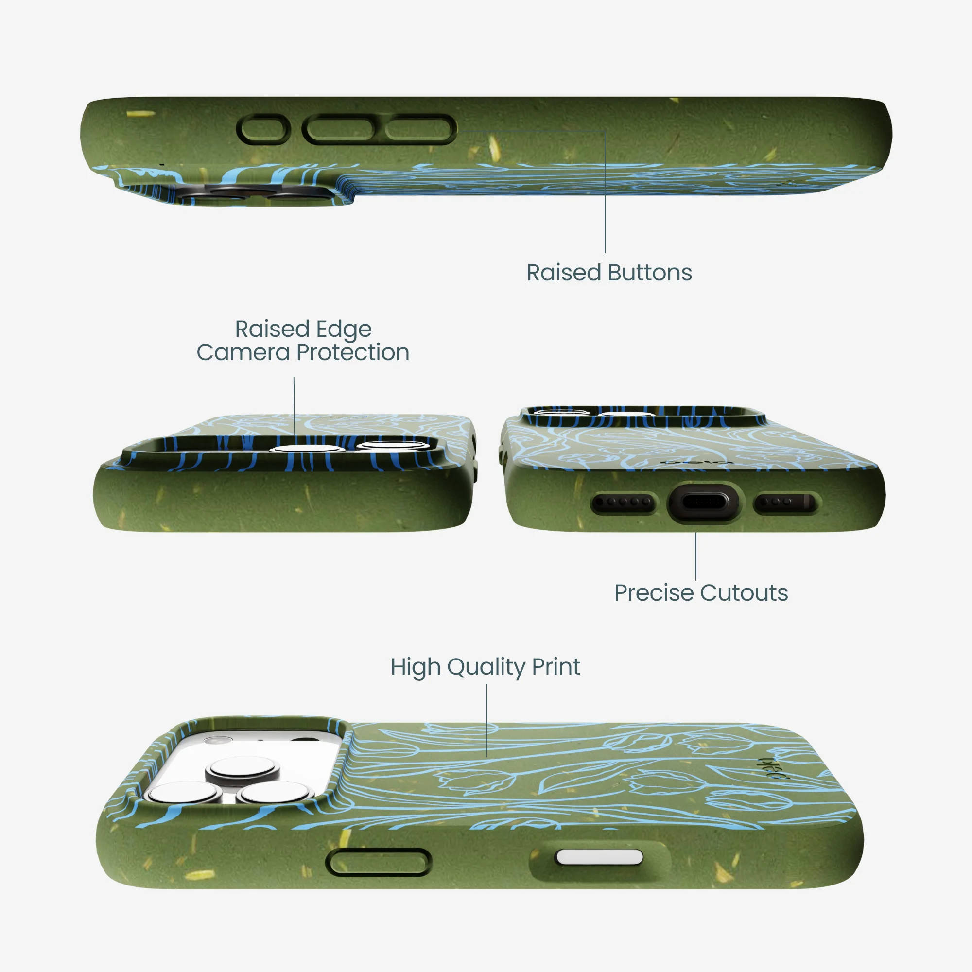 Forest Floor Tulip Dreams iPhone 17 Pro Case - Image 3