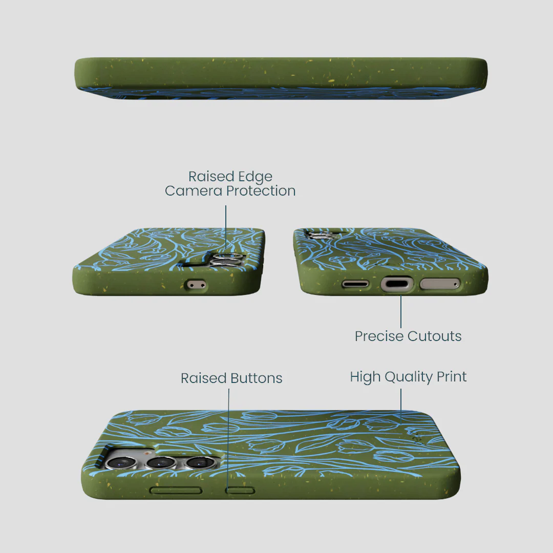 Forest Floor Tulip Dreams Samsung Galaxy S25 Case - Image 3
