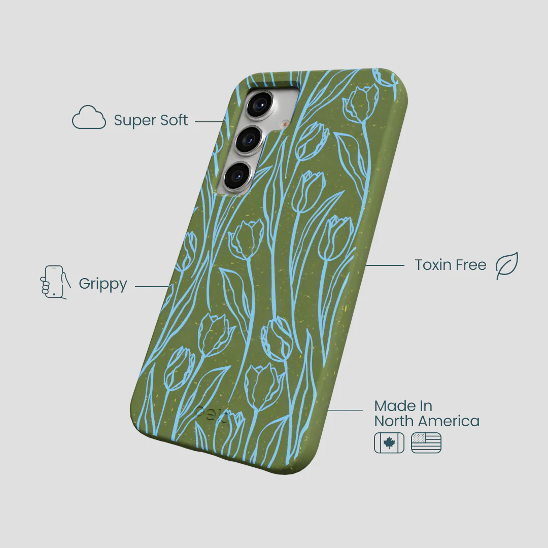 Forest Floor Tulip Dreams Samsung Galaxy S25 Case - Image 4