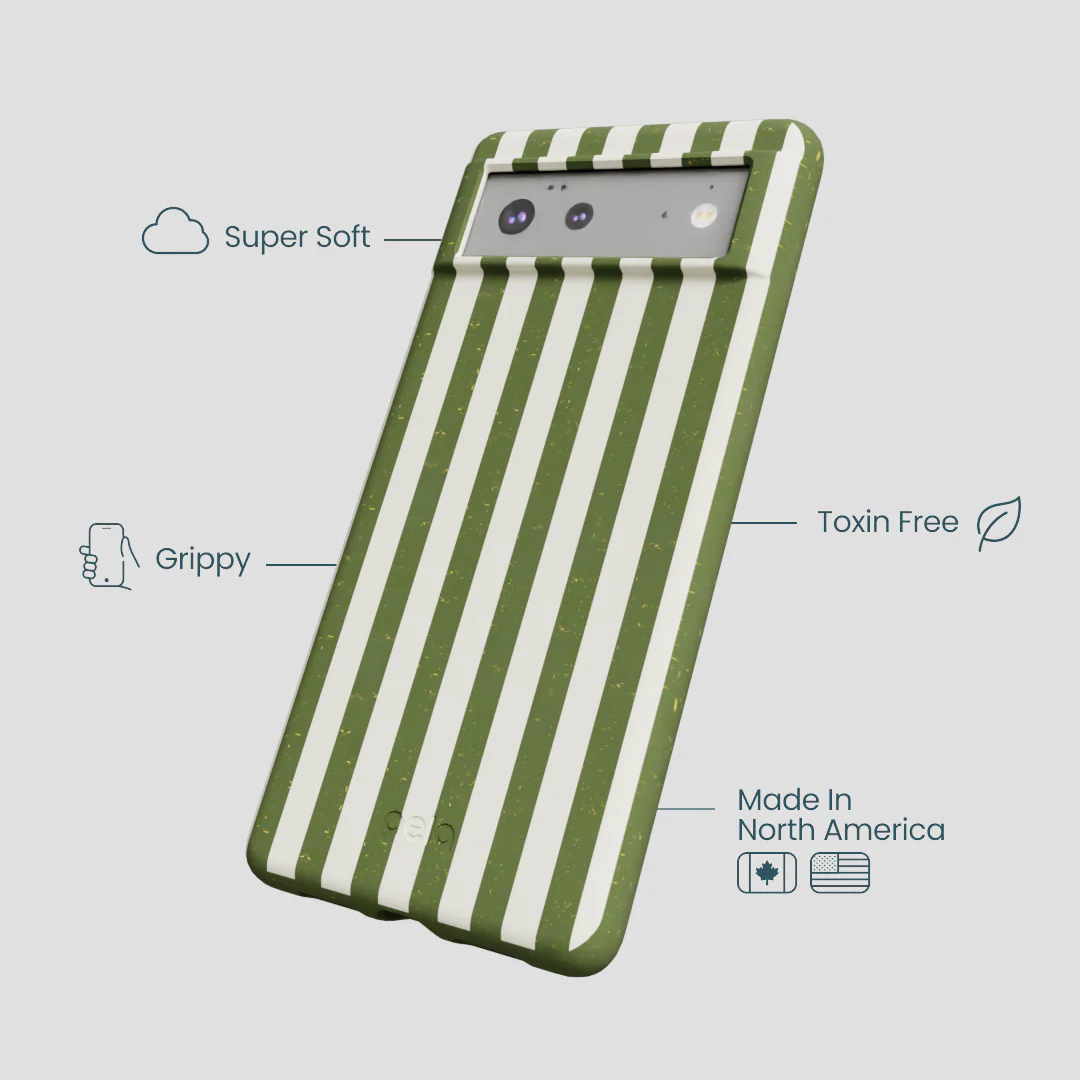 Forest Floor Vanilla Stripes Google Pixel 6 Case - Image 4