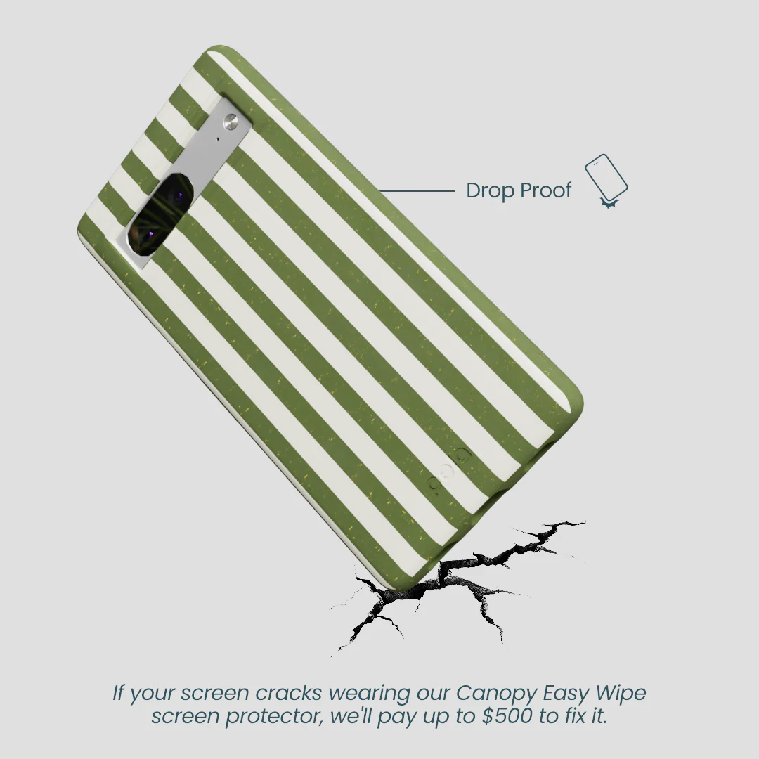 Forest Floor Vanilla Stripes Google Pixel 7a Case - Image 5