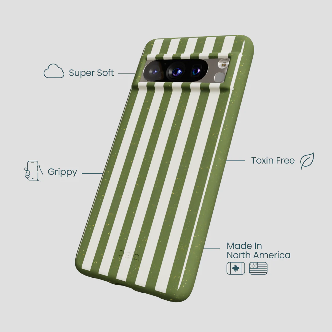 Forest Floor Vanilla Stripes Google Pixel 8 Pro Case - Image 4