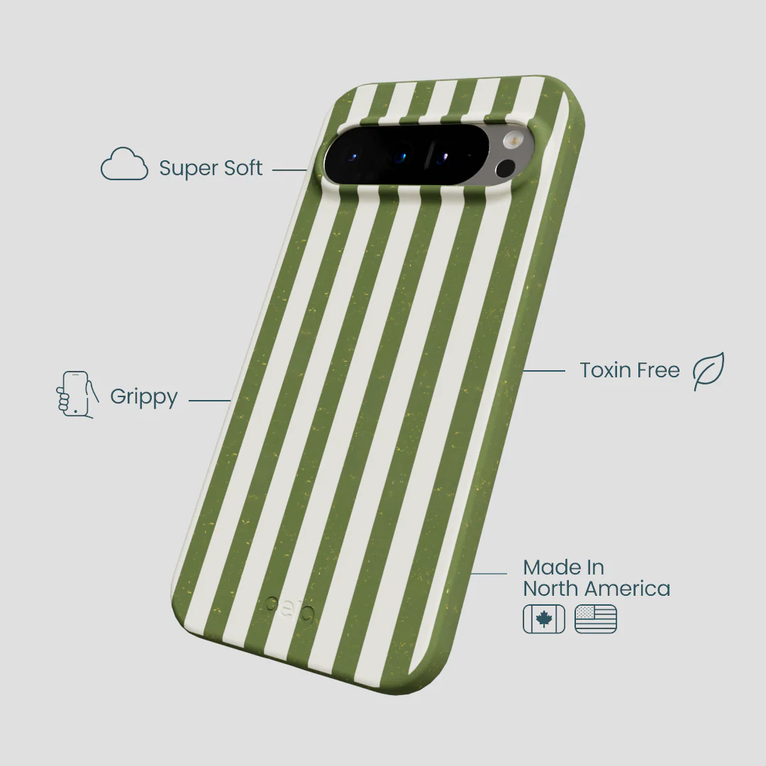 Forest Floor Vanilla Stripes Google Pixel 9 Pro XL Case - Image 4