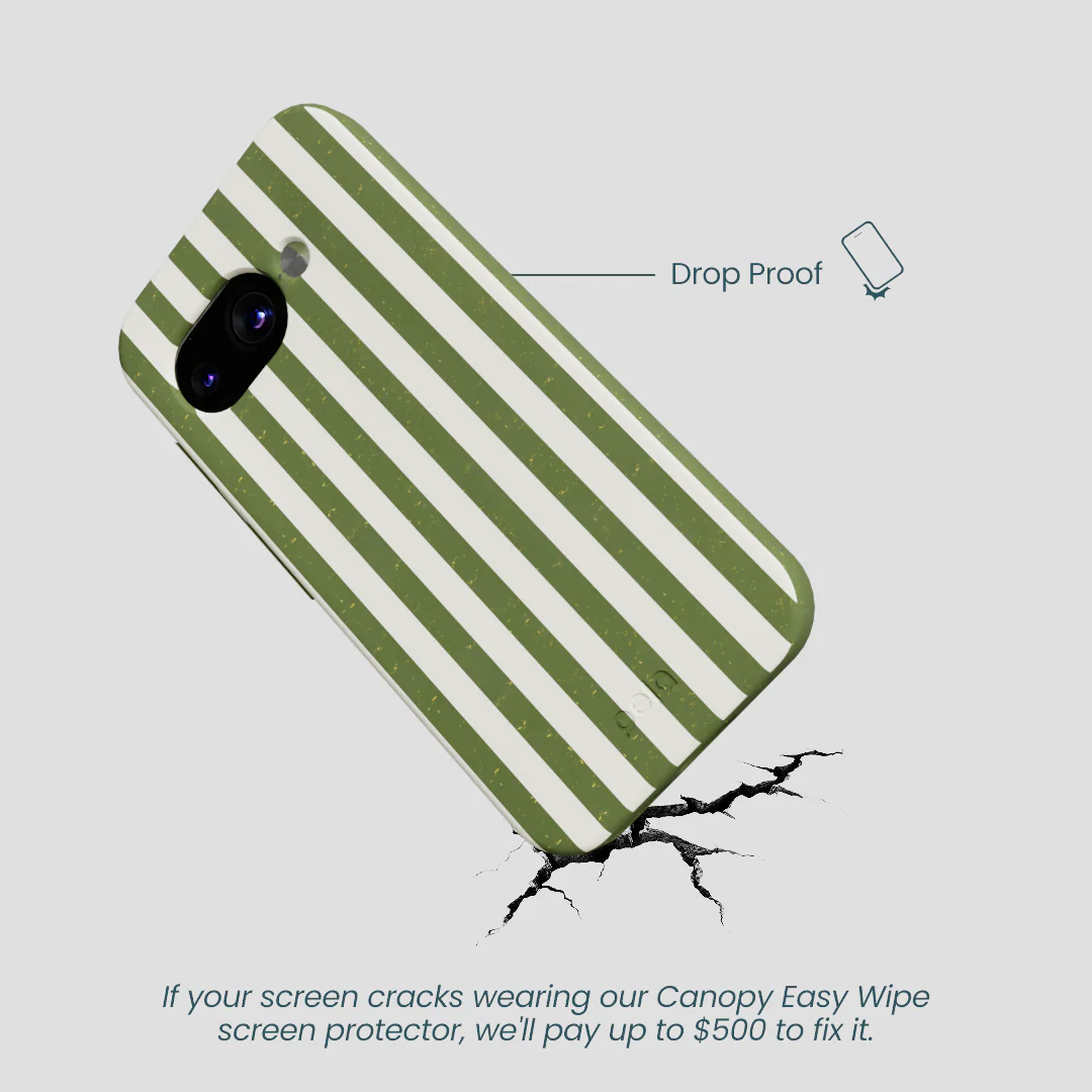 Forest Floor Vanilla Stripes Google Pixel 9a Case - Image 5