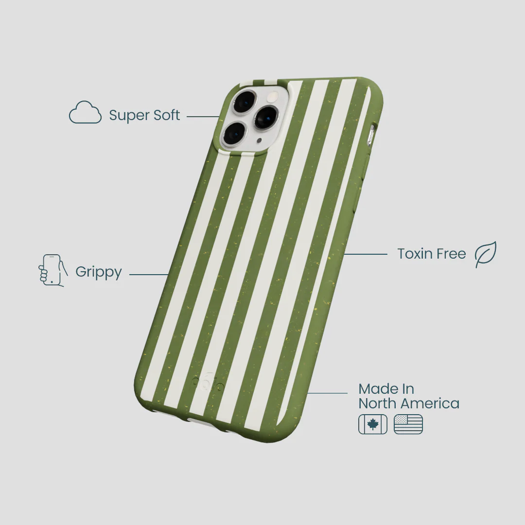 Forest Floor Vanilla Stripes iPhone 11 Pro Case - Image 4