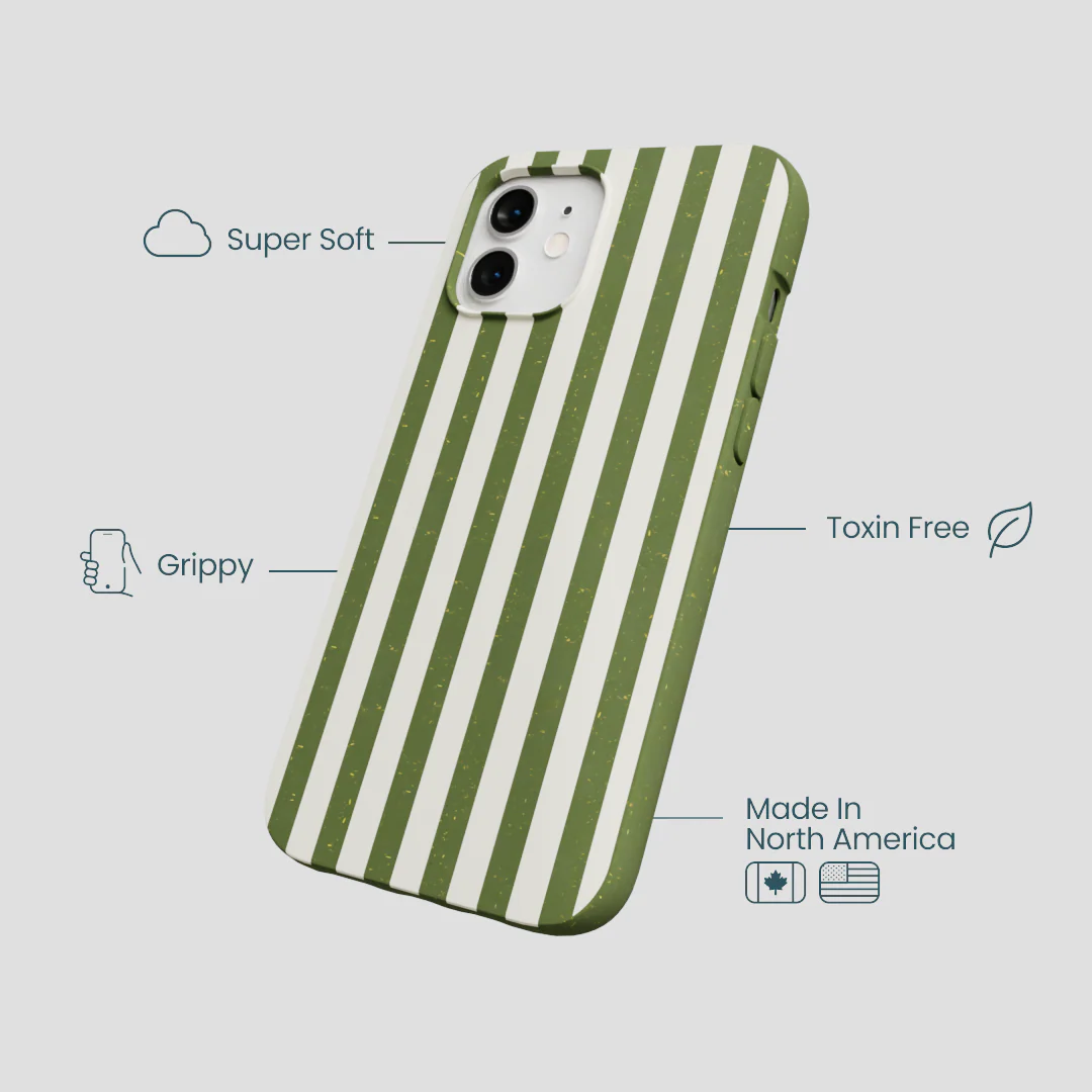 Forest Floor Vanilla Stripes iPhone 12/ iPhone 12 Pro Case - Image 4