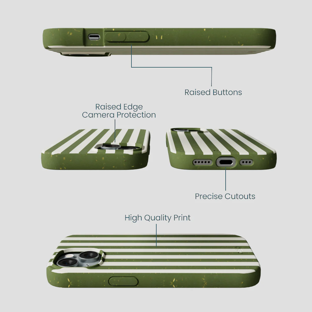 Forest Floor Vanilla Stripes iPhone 14 Case - Image 3