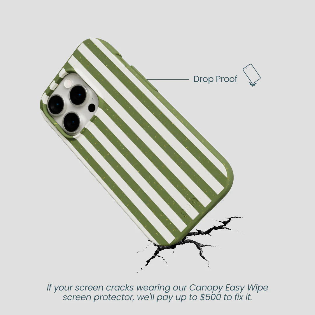 Forest Floor Vanilla Stripes iPhone 14 Pro Case - Image 5