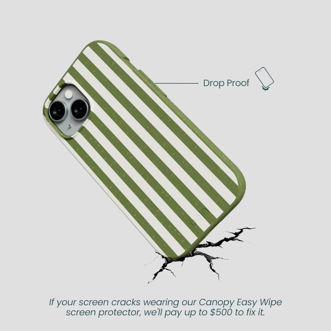 Forest Floor Vanilla Stripes iPhone 15 Case - Image 5
