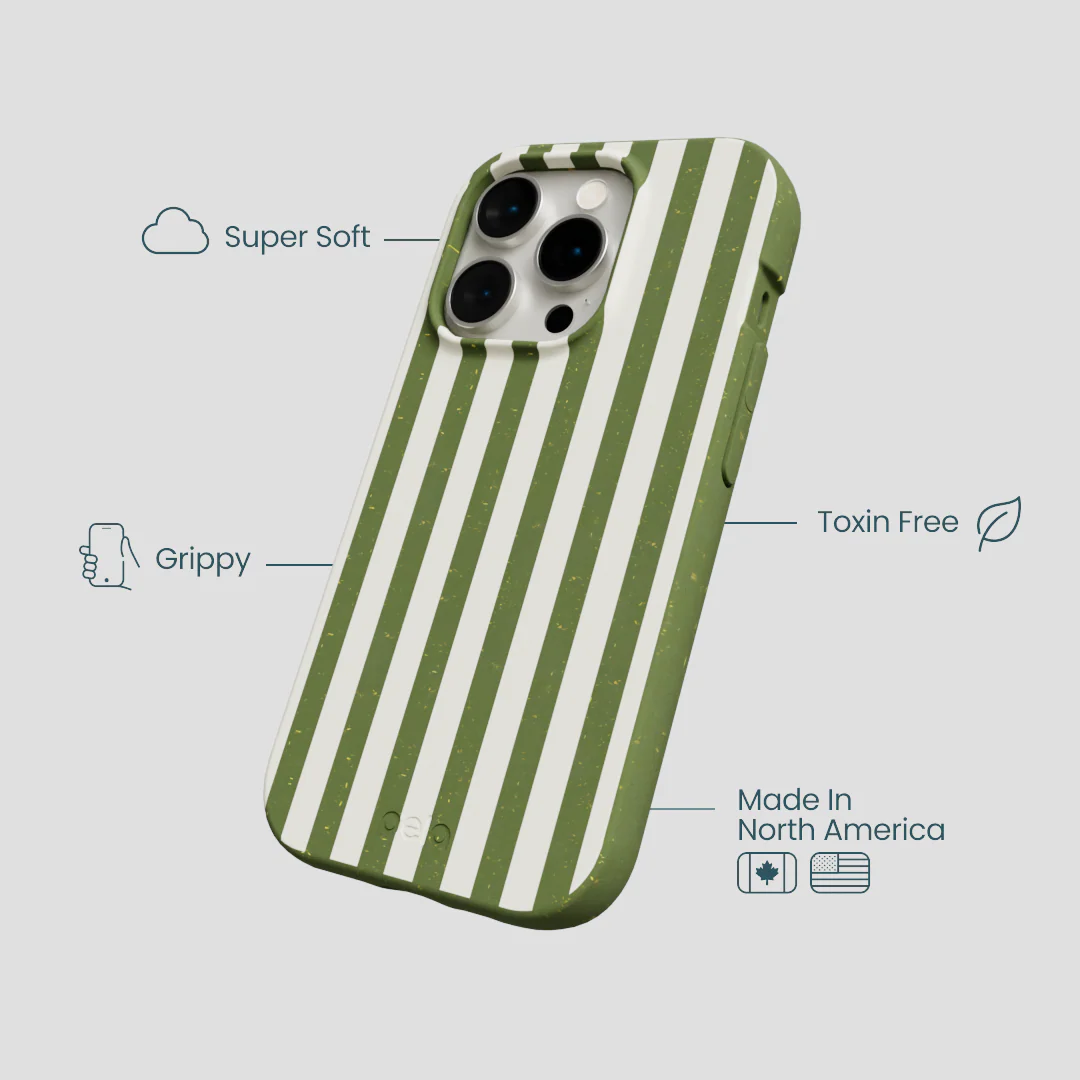 Forest Floor Vanilla Stripes iPhone 15 Pro Case - Image 4