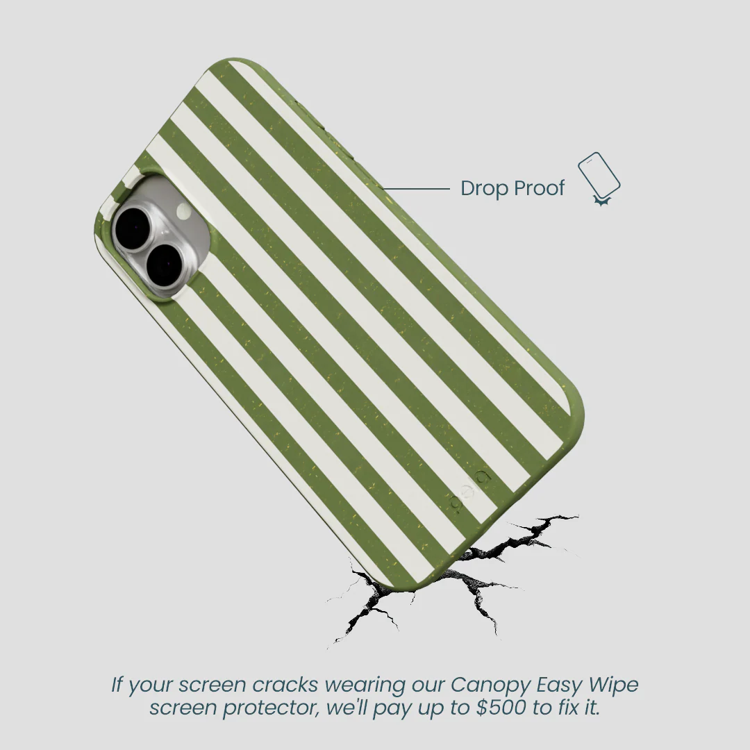 Forest Floor Vanilla Stripes iPhone 16 Plus Case - Image 5