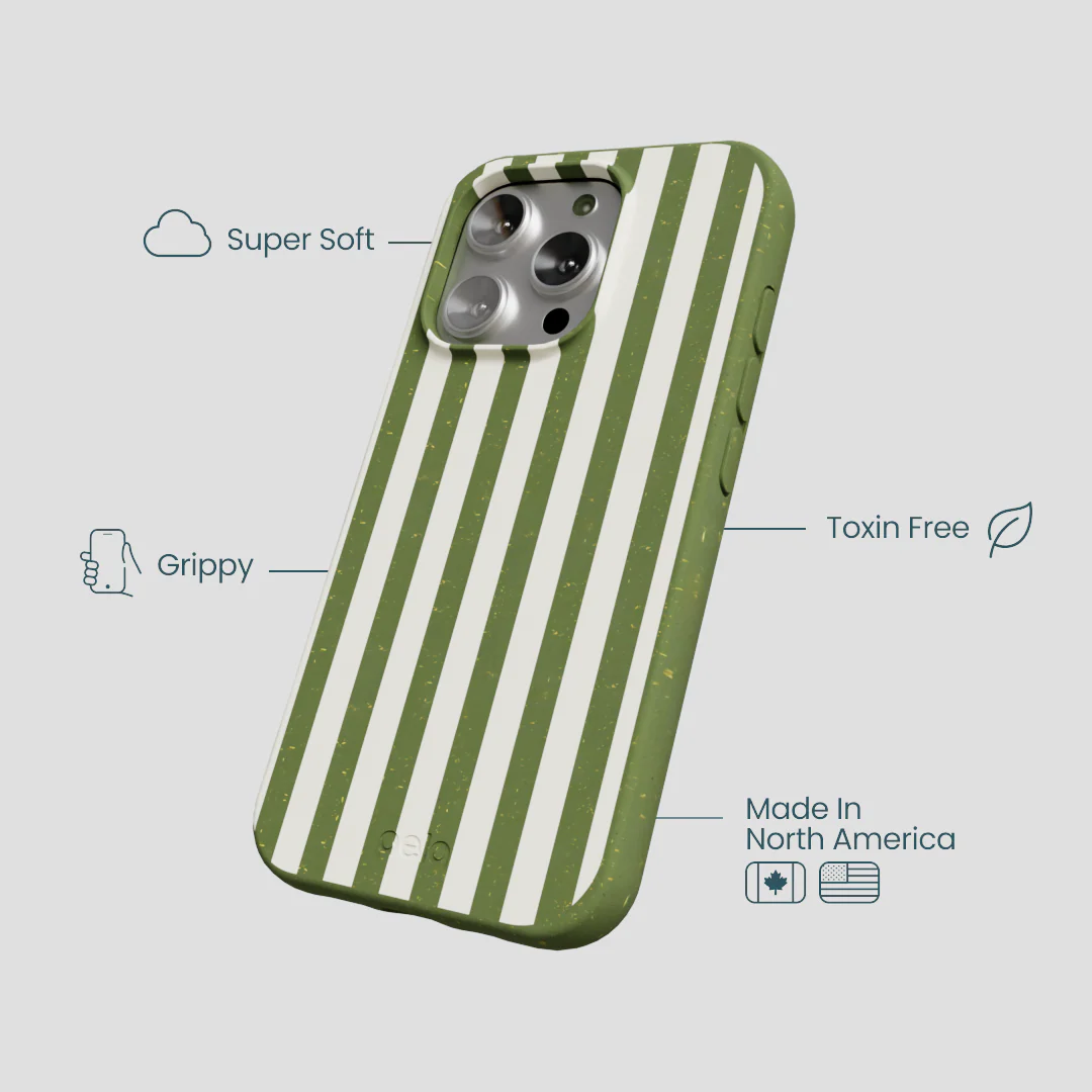 Forest Floor Vanilla Stripes iPhone 16 Pro Case - Image 4