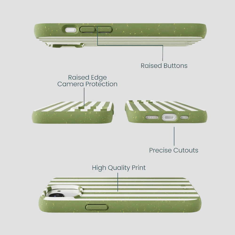 Forest Floor Vanilla Stripes iPhone 16e/17e Case - Image 3