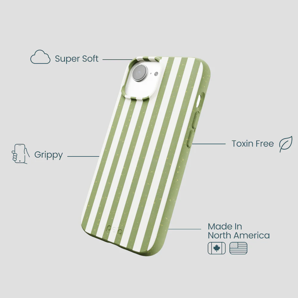 Forest Floor Vanilla Stripes iPhone 16e/17e Case - Image 4
