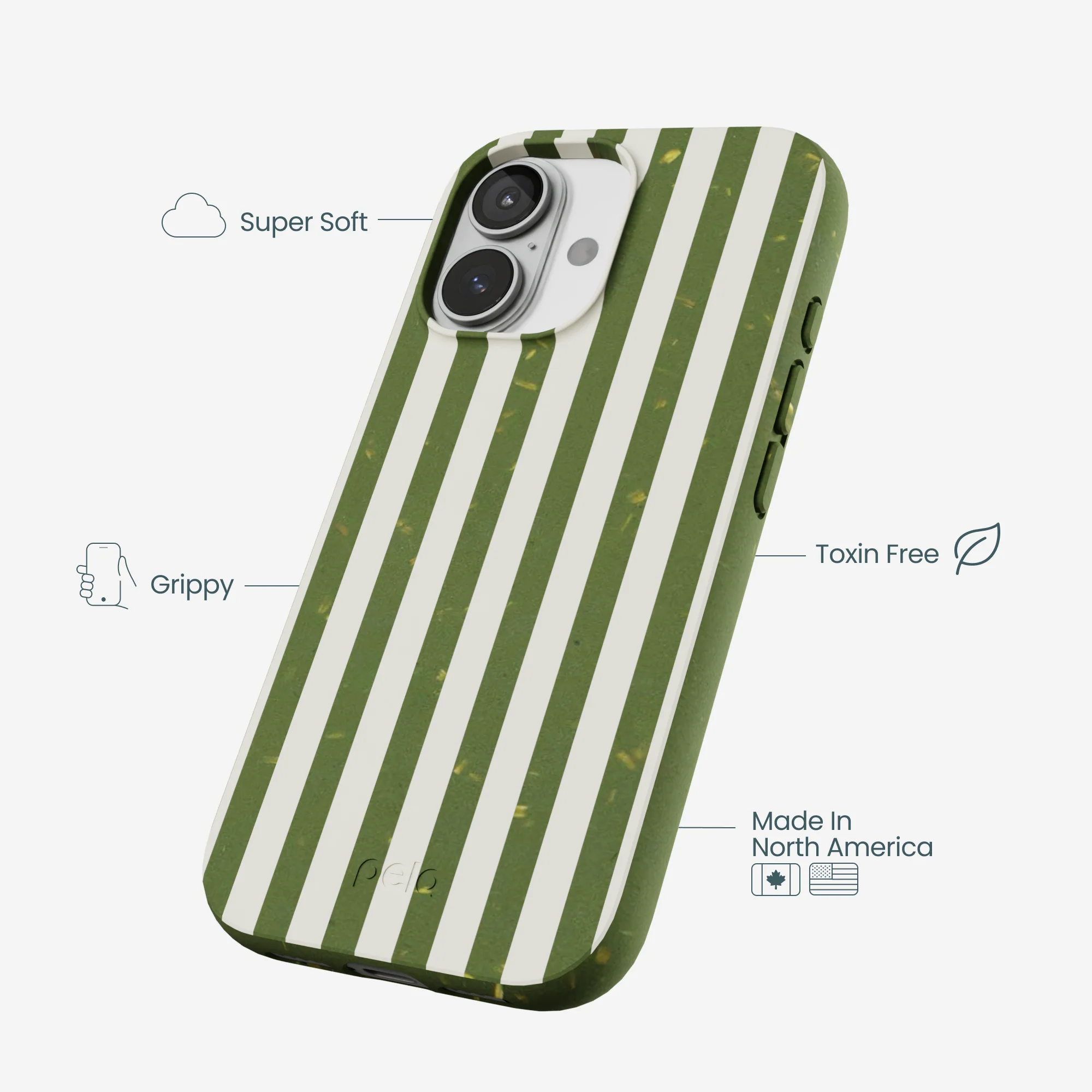 Forest Floor Vanilla Stripes iPhone 17 Case - Image 4