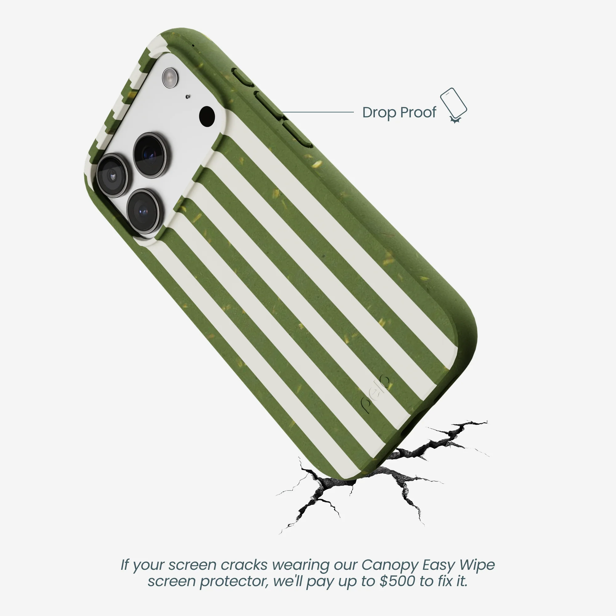 Forest Floor Vanilla Stripes iPhone 17 Pro Case - Image 5