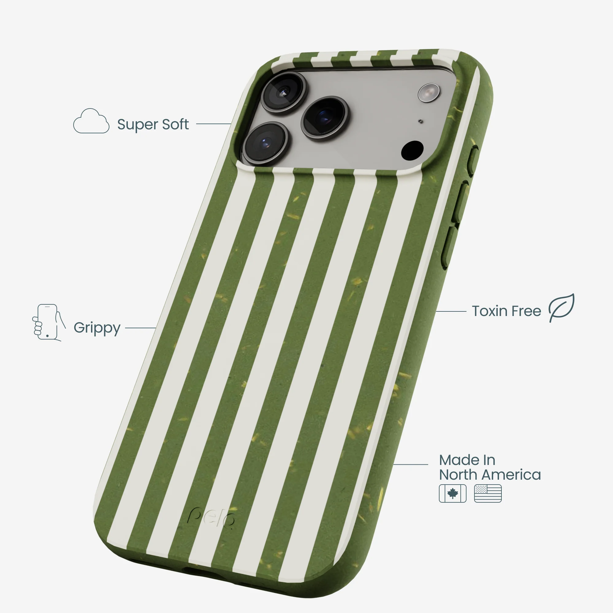 Forest Floor Vanilla Stripes iPhone 17 Pro Max Case - Image 4