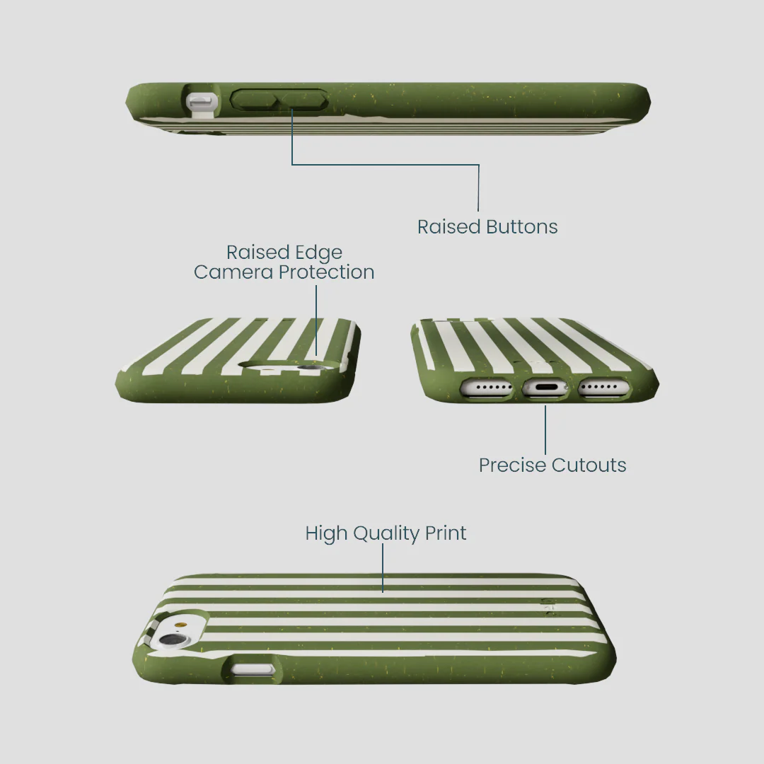 Forest Floor Vanilla Stripes iPhone 6/6s/7/8/SE Case - Image 3