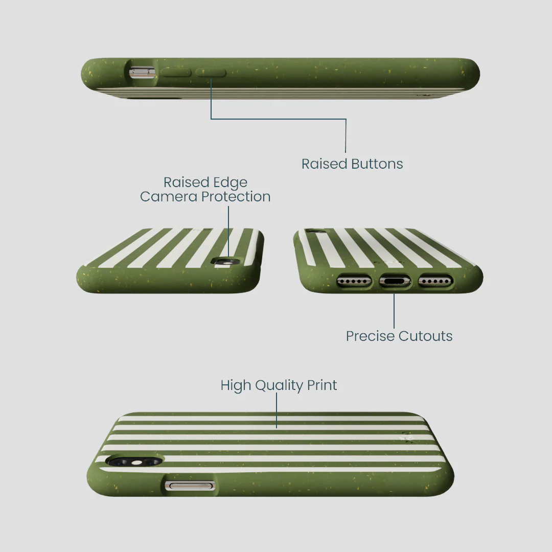 Forest Floor Vanilla Stripes iPhone XR Case - Image 3