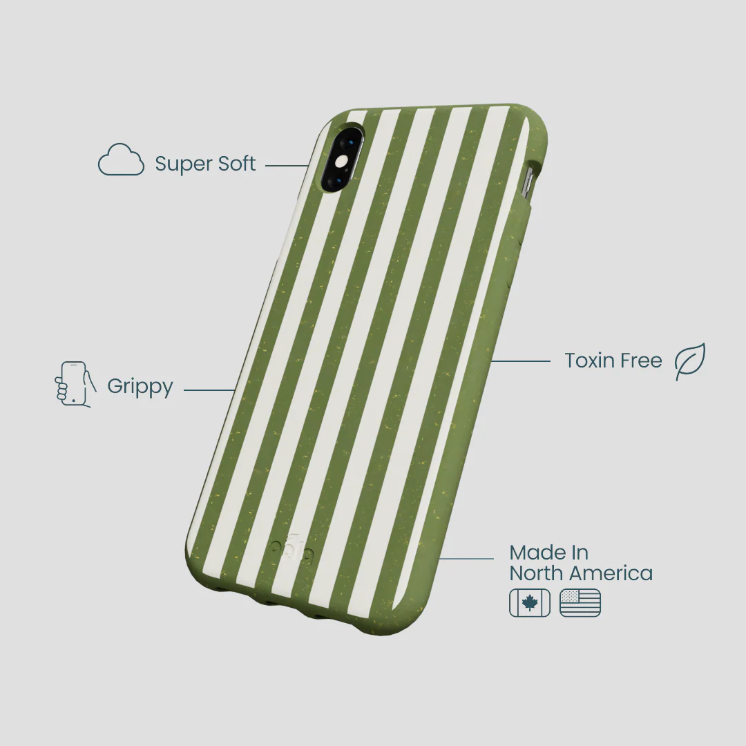 Forest Floor Vanilla Stripes iPhone XR Case - Image 4