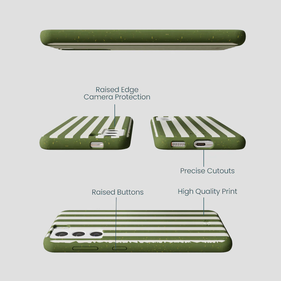 Forest Floor Vanilla Stripes Samsung Galaxy S21 Case - Image 3