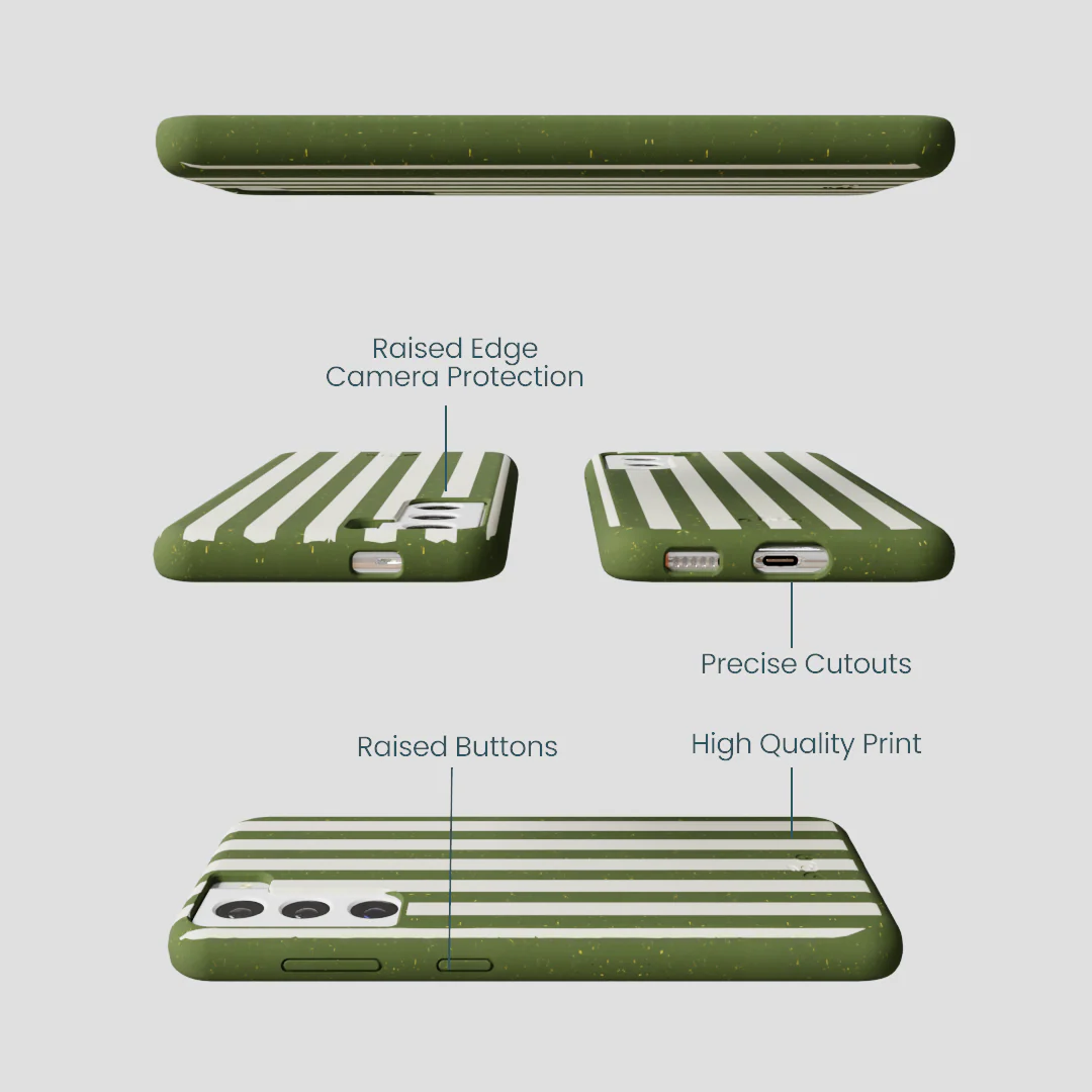 Forest Floor Vanilla Stripes Samsung Galaxy S22 Case - Image 3