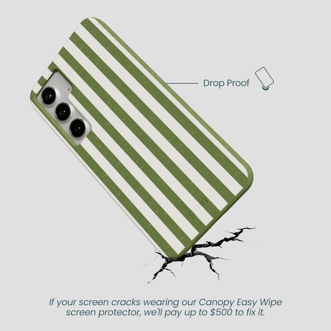 Forest Floor Vanilla Stripes Samsung Galaxy S25+(Plus) Case - Image 5