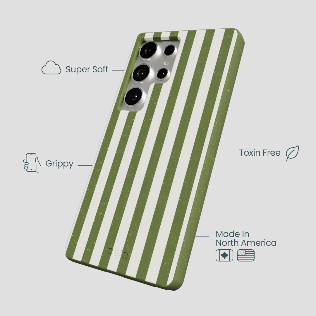 Forest Floor Vanilla Stripes Samsung Galaxy S25 Ultra Case - Image 4