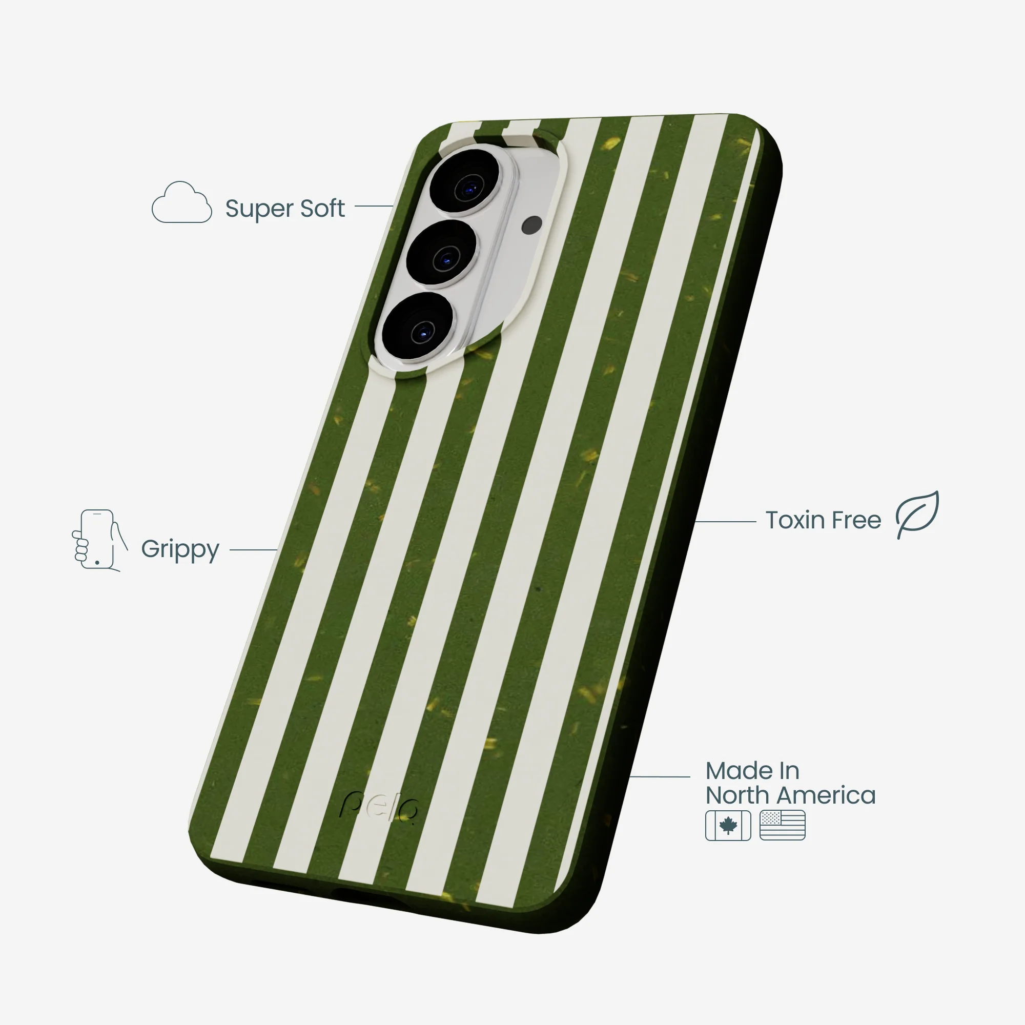 Forest Floor Vanilla Stripes Samsung Galaxy S26 Case - Image 4
