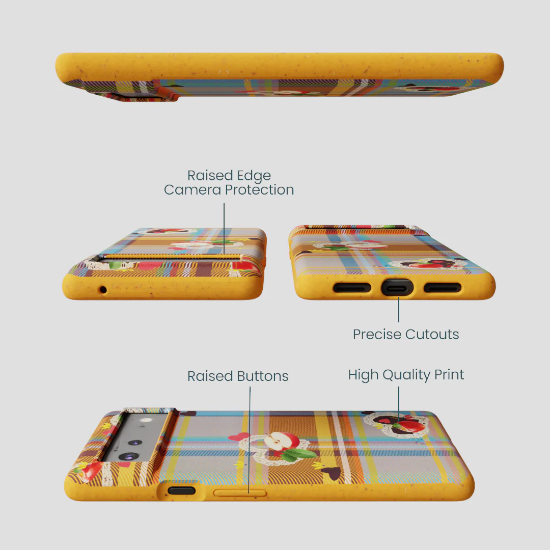 Honey Apple Plaid Google Pixel 6 Case - Image 3