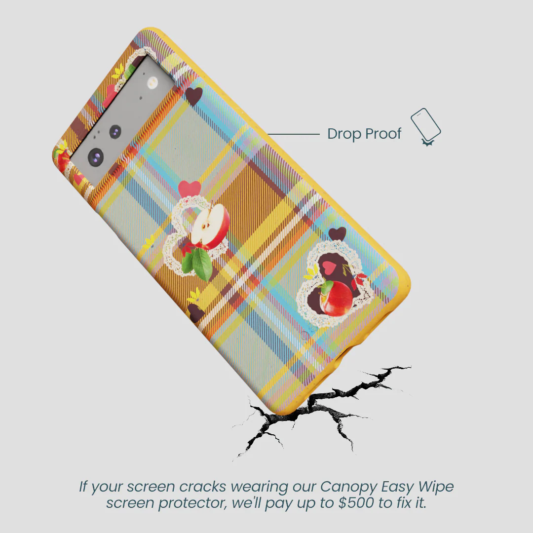 Honey Apple Plaid Google Pixel 6 Case - Image 5