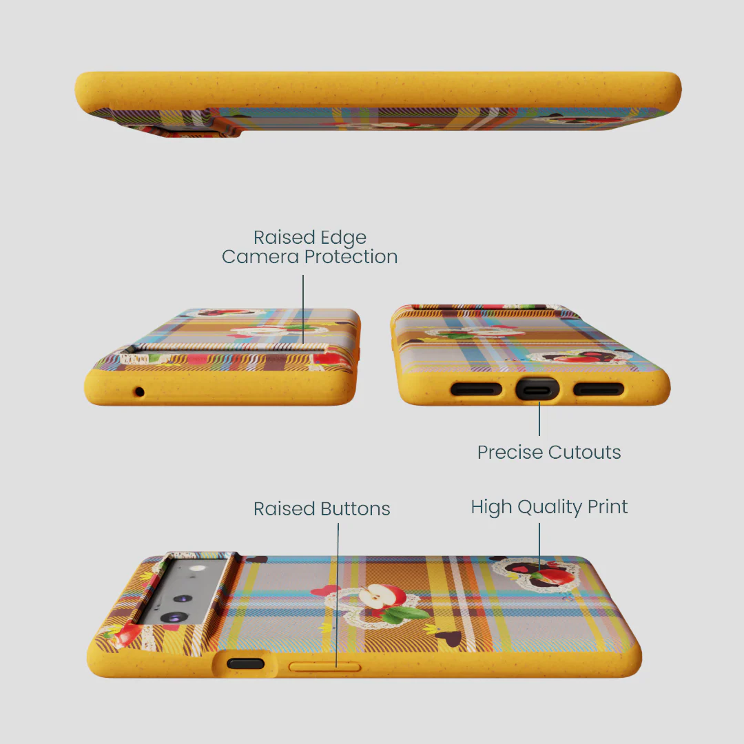 Honey Apple Plaid Google Pixel 6a Case - Image 3