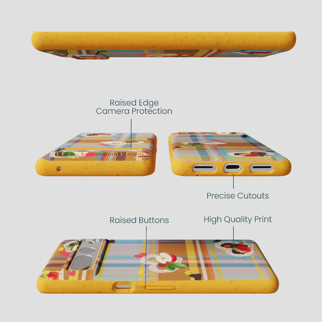 Honey Apple Plaid Google Pixel 7 Pro Case - Image 3
