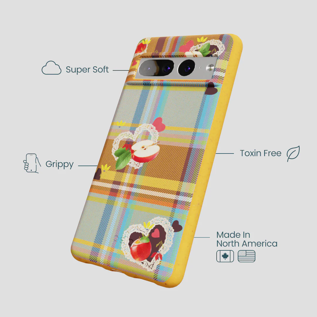 Honey Apple Plaid Google Pixel 7 Pro Case - Image 4