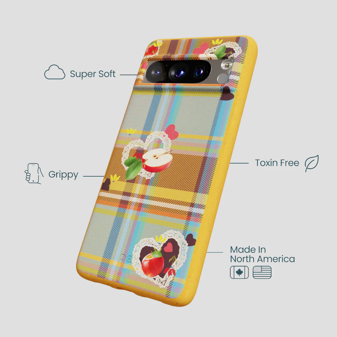 Honey Apple Plaid Google Pixel 8 Pro Case - Image 4