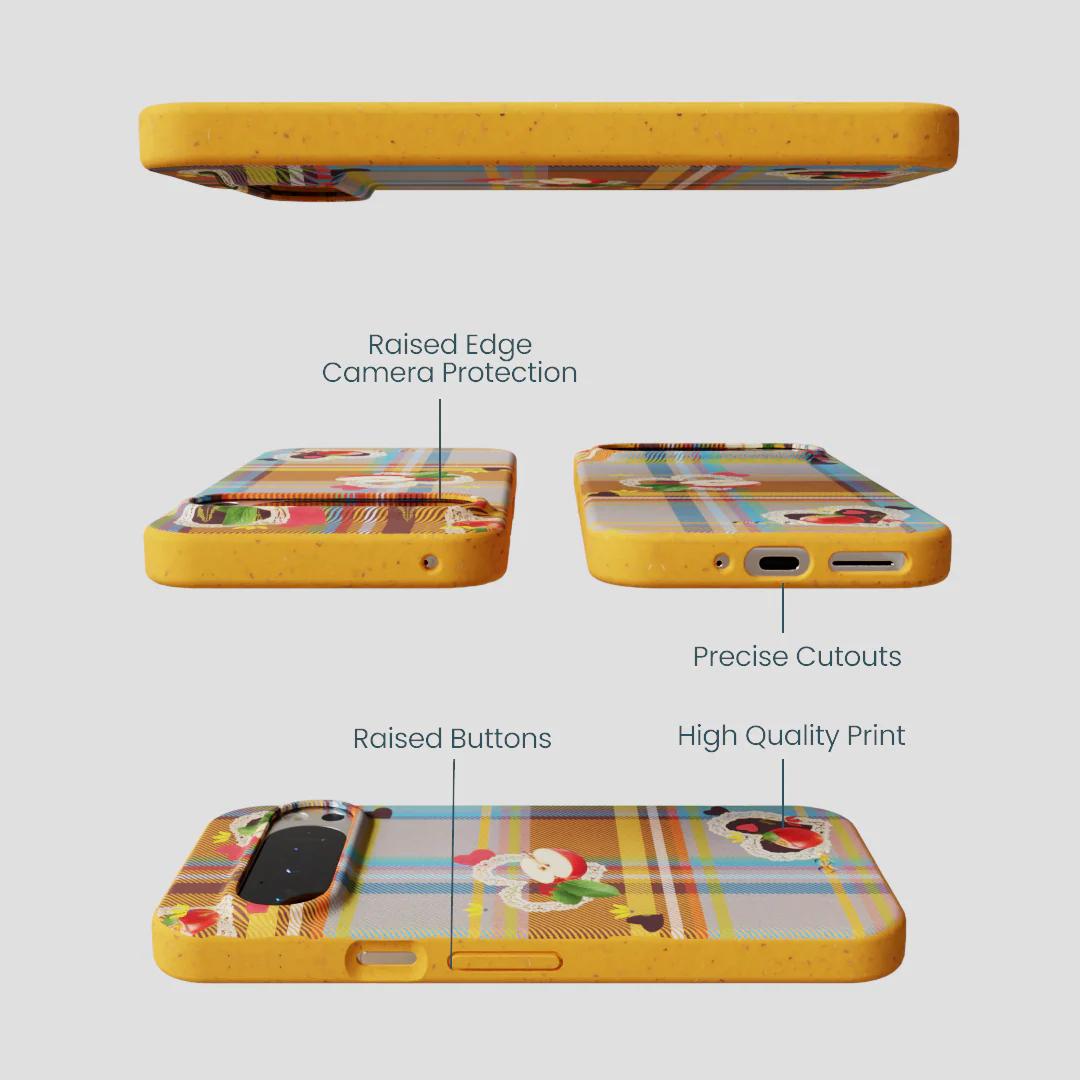 Honey Apple Plaid Google Pixel 9/9 Pro Case - Image 3