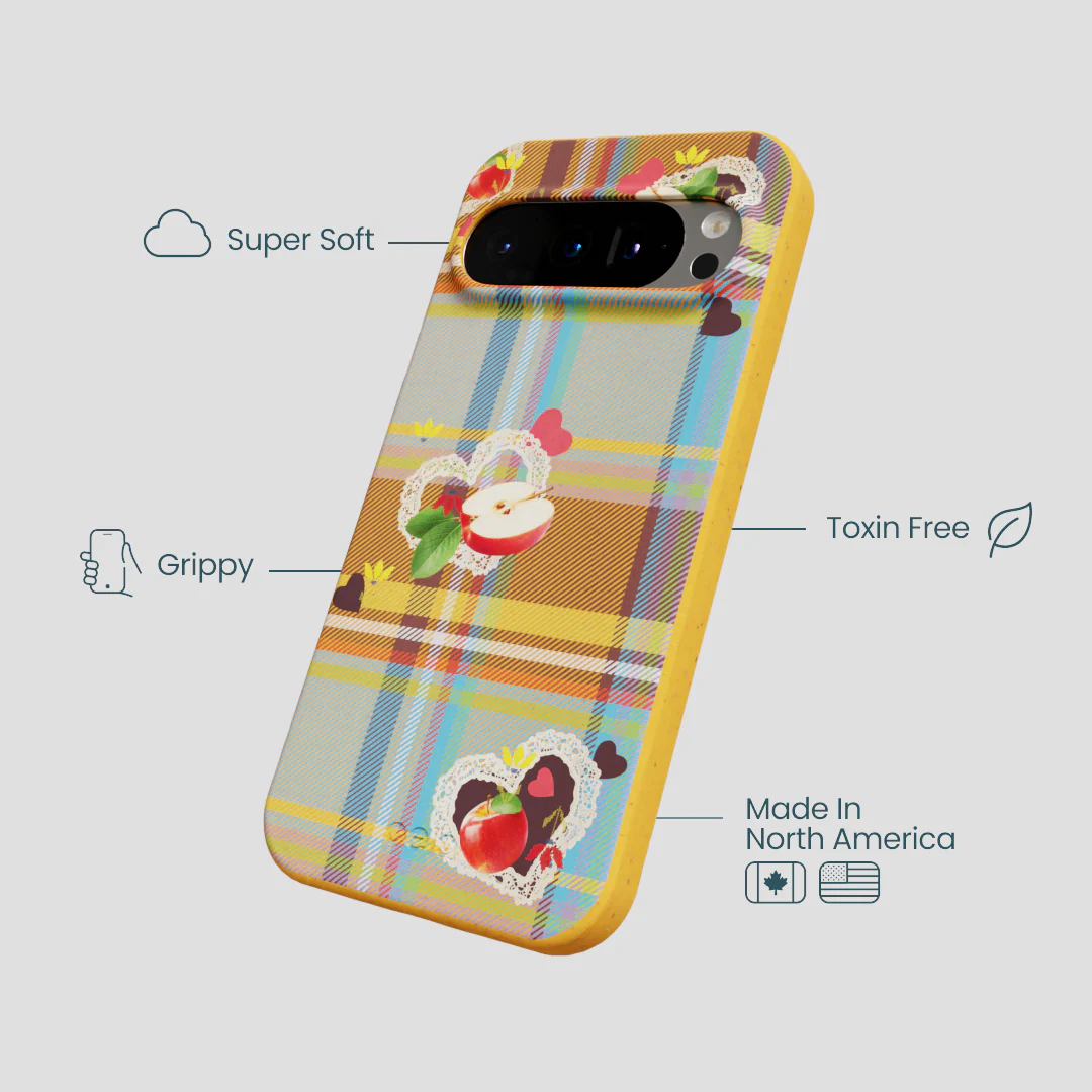 Honey Apple Plaid Google Pixel 9/9 Pro Case - Image 4