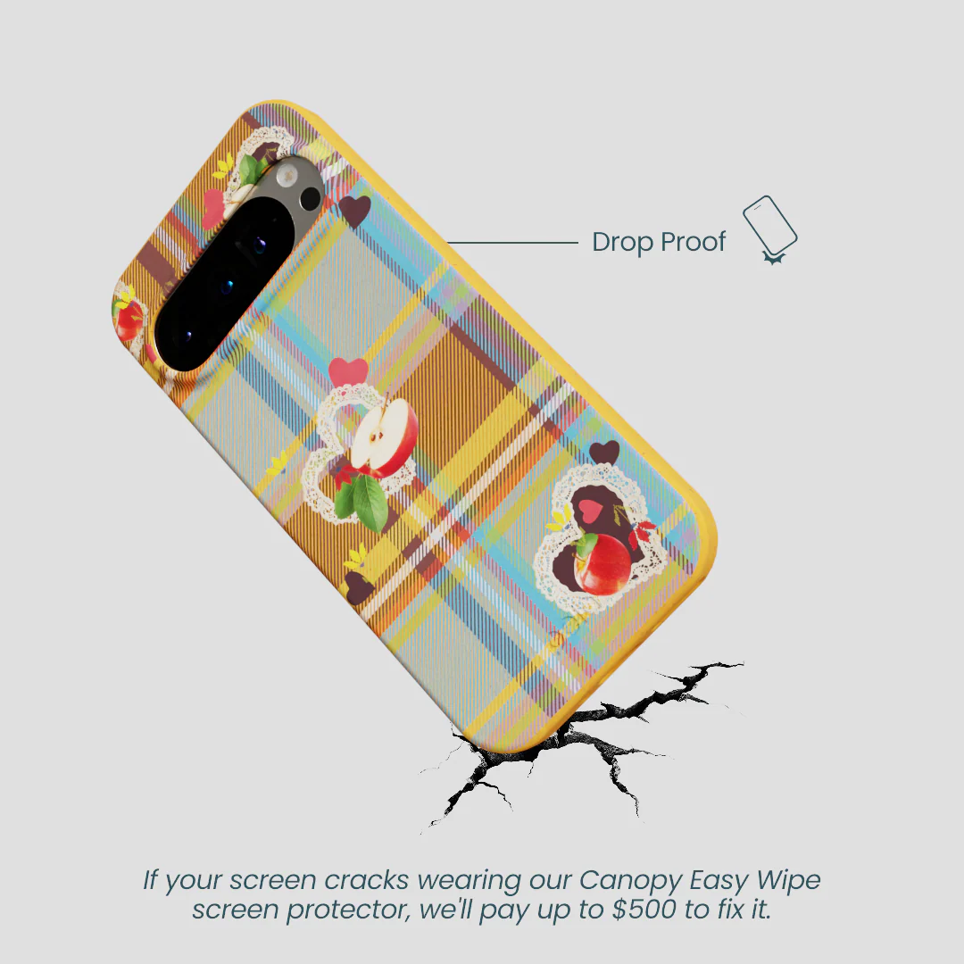 Honey Apple Plaid Google Pixel 9/9 Pro Case - Image 5