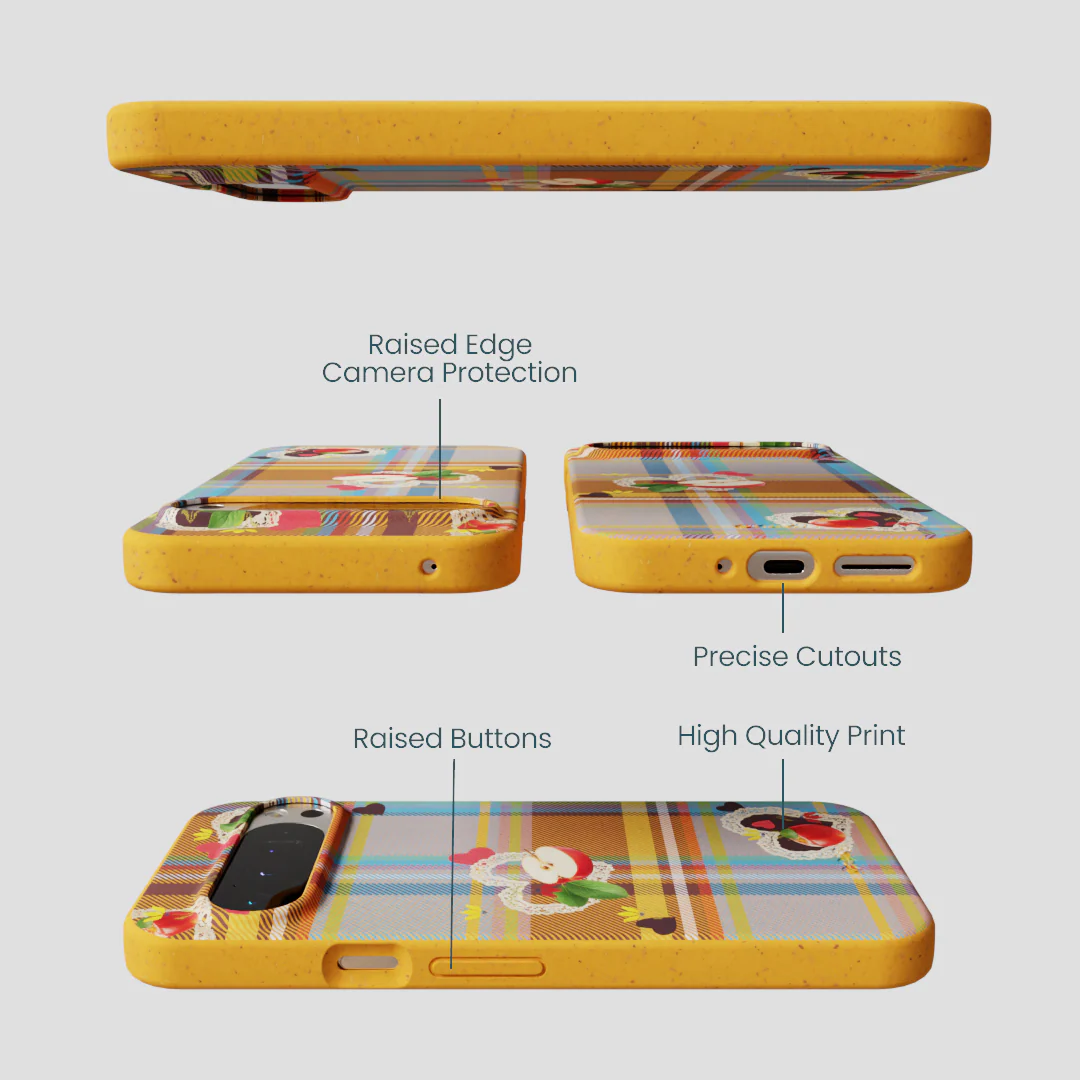 Honey Apple Plaid Google Pixel 9 Pro XL Case - Image 3