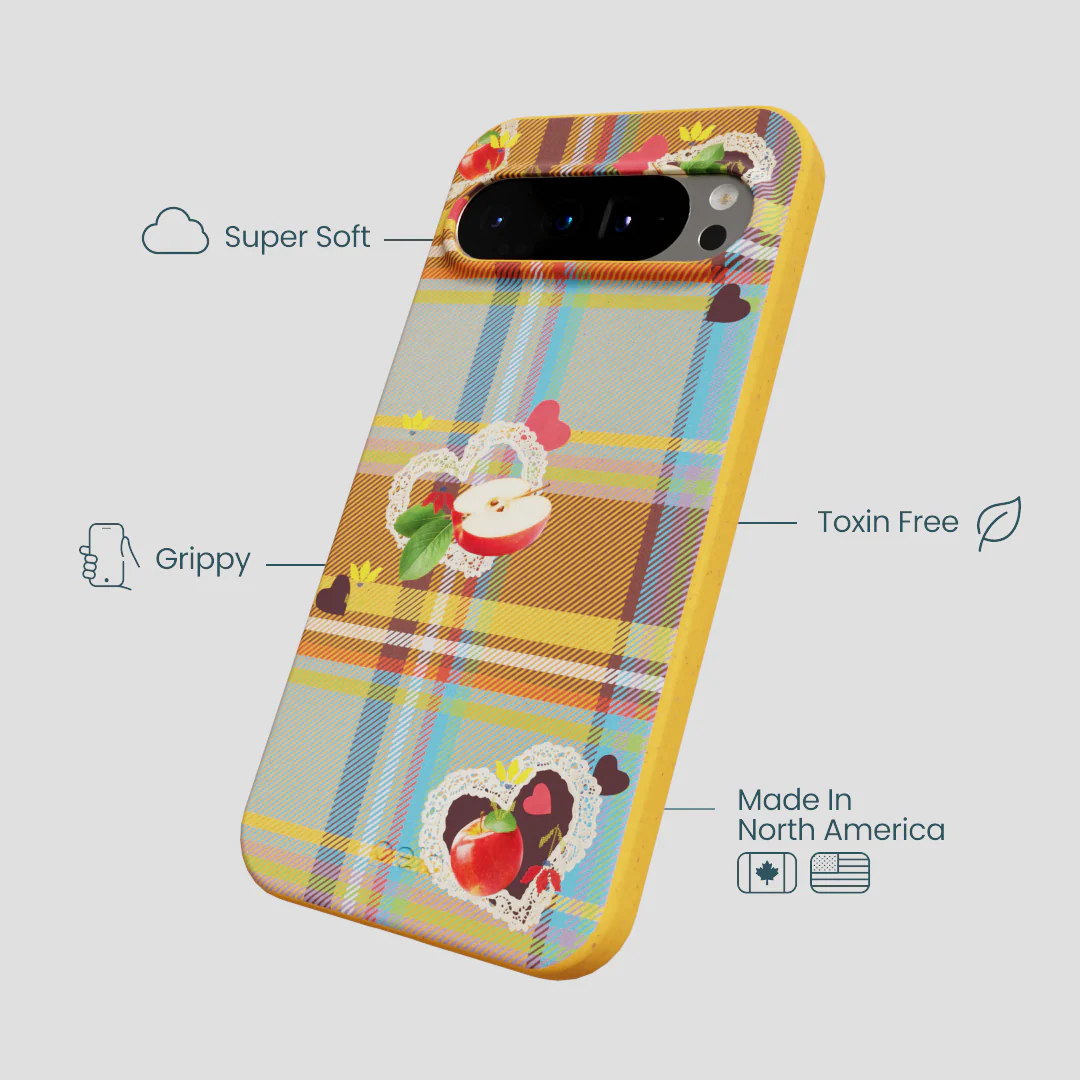 Honey Apple Plaid Google Pixel 9 Pro XL Case - Image 4