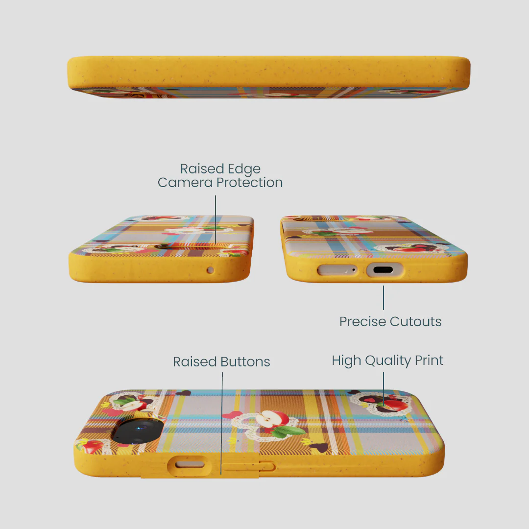 Honey Apple Plaid Google Pixel 9a Case - Image 3