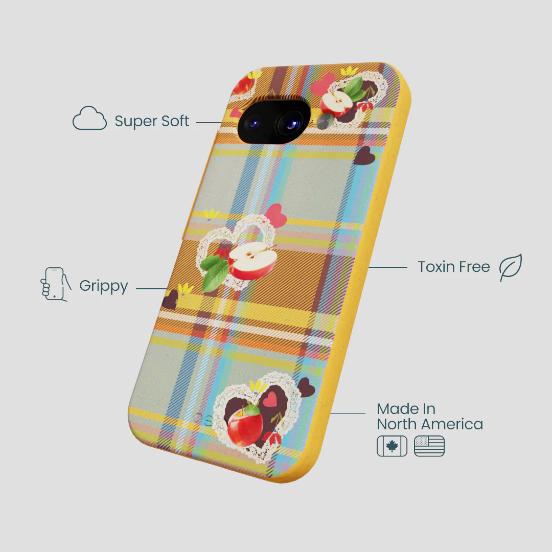 Honey Apple Plaid Google Pixel 9a Case - Image 4