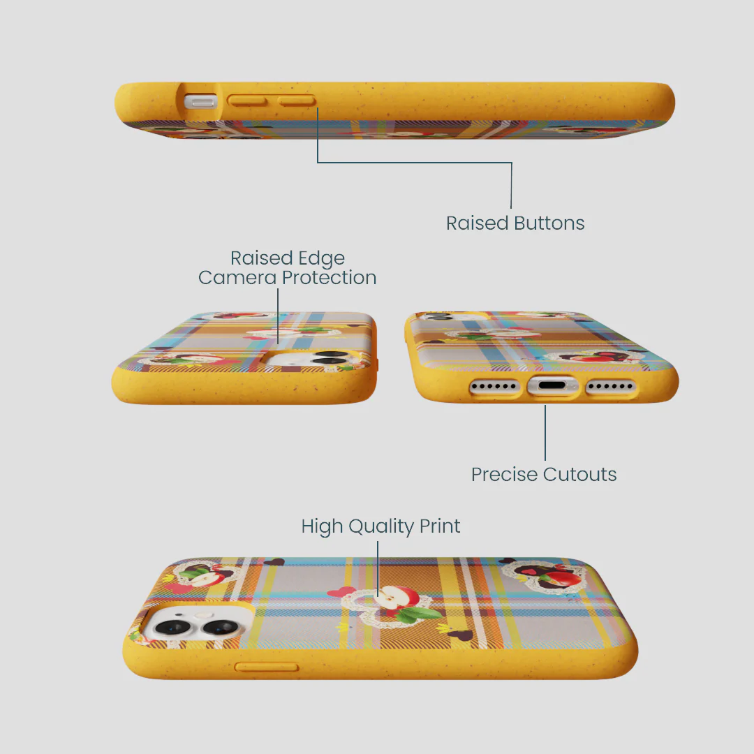Honey Apple Plaid iPhone 11 Case - Image 3