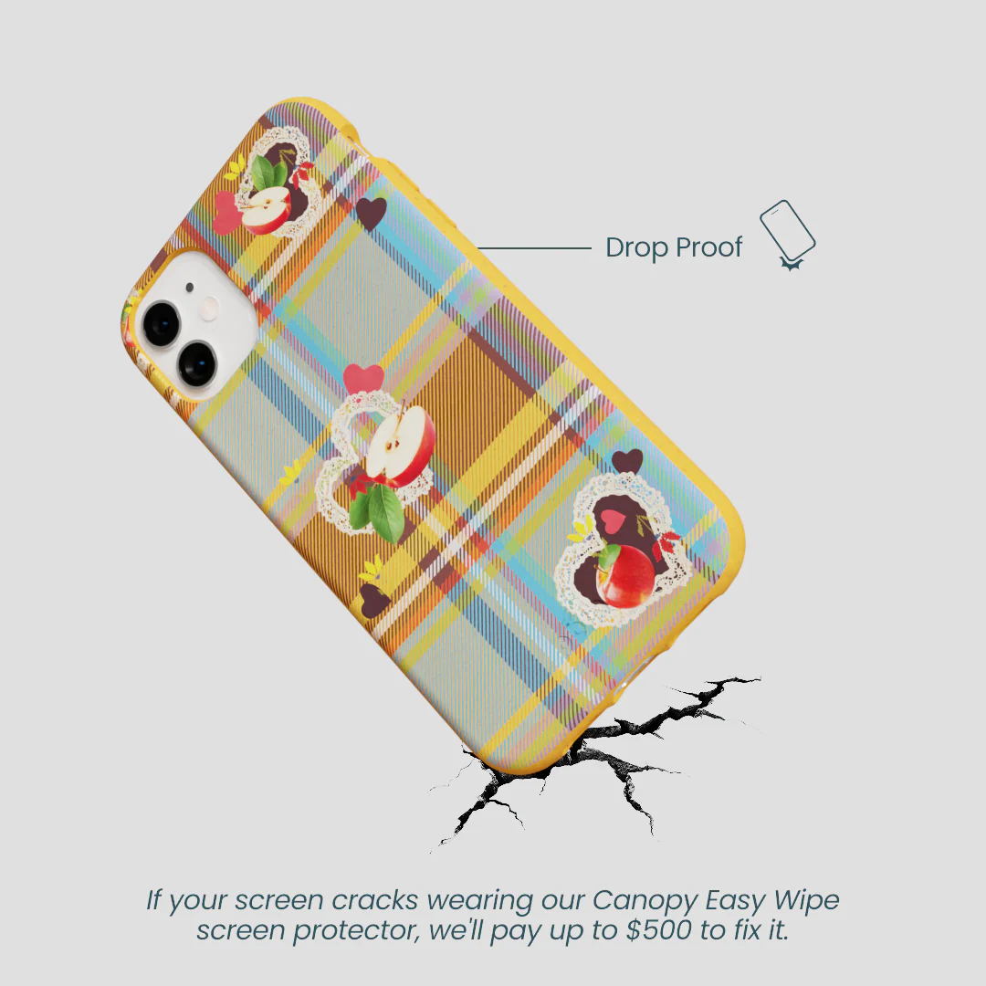 Honey Apple Plaid iPhone 11 Case - Image 5