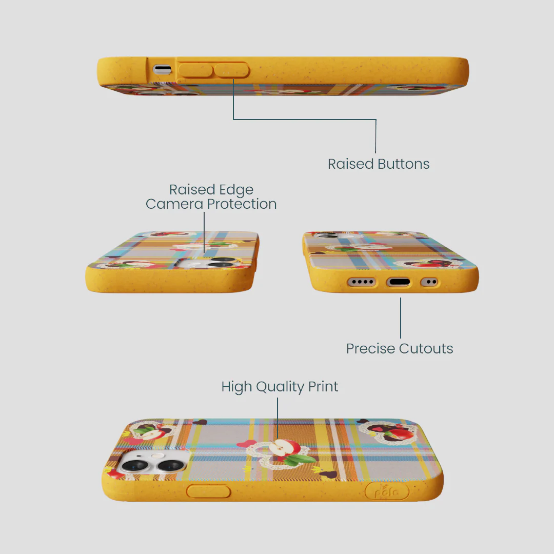 Honey Apple Plaid iPhone 12 Mini Case - Image 3