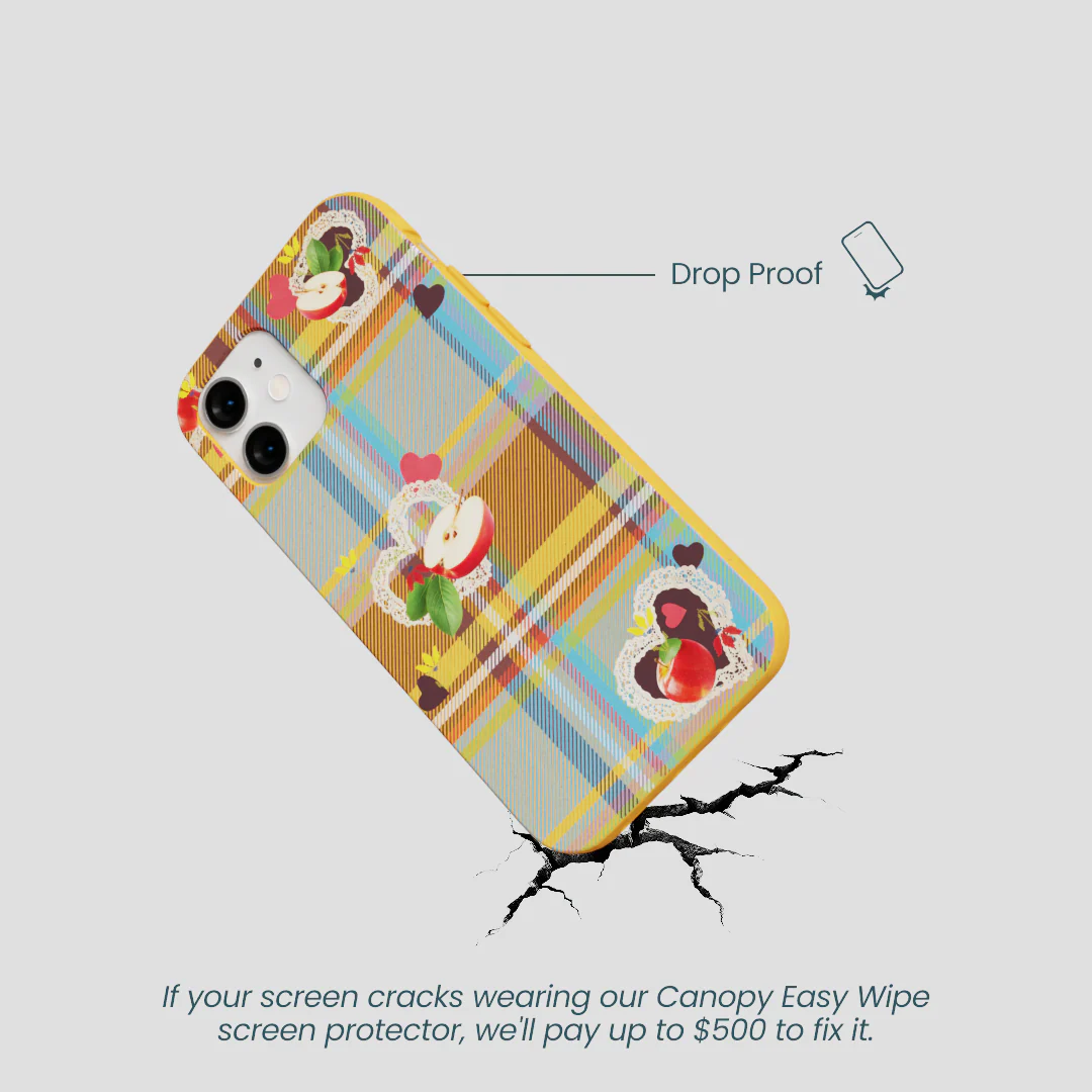 Honey Apple Plaid iPhone 12 Mini Case - Image 5