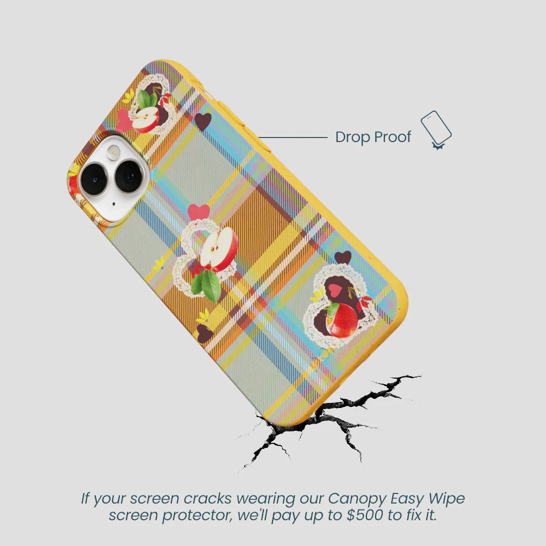 Honey Apple Plaid iPhone 13 Case - Image 5