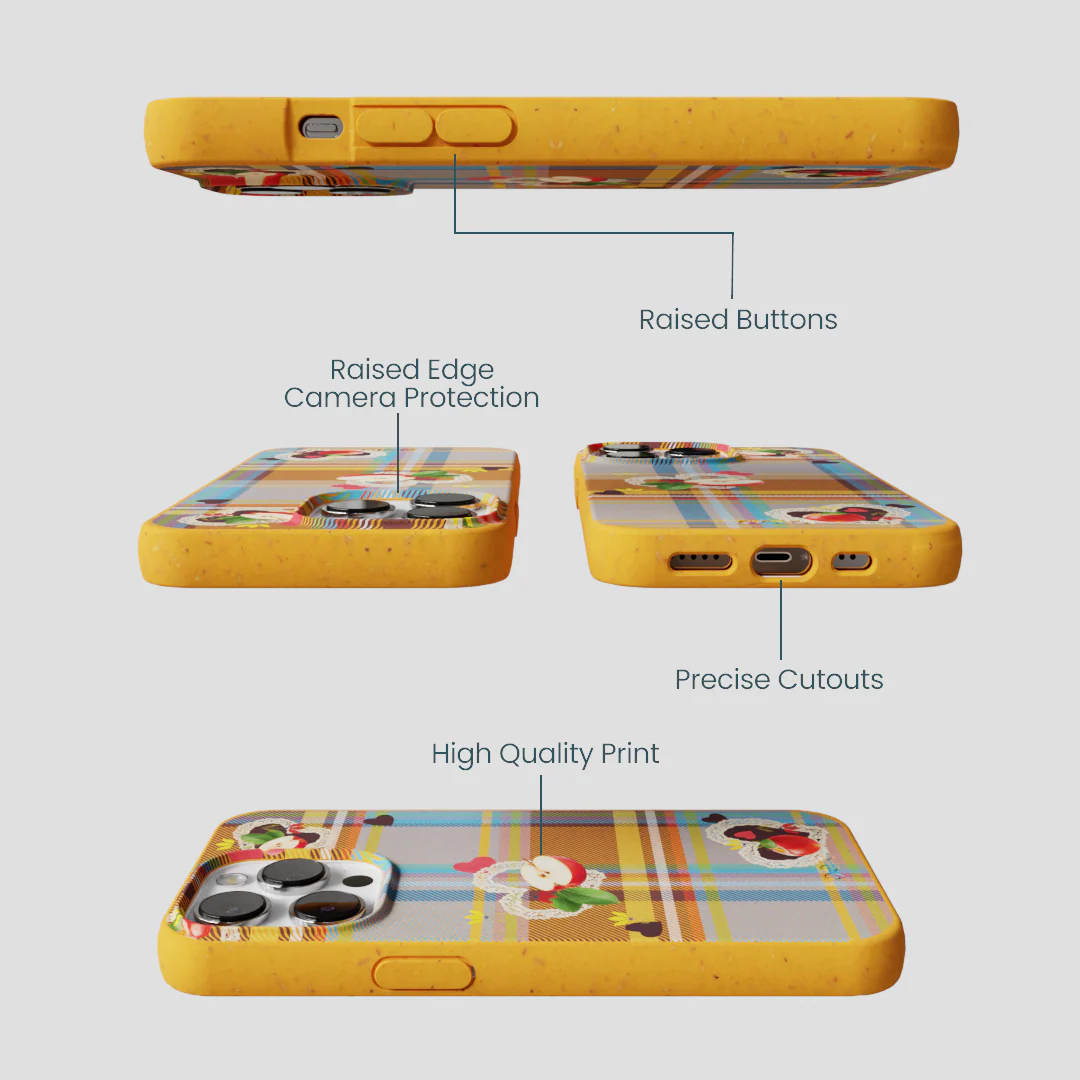 Honey Apple Plaid iPhone 13 Pro Case - Image 3