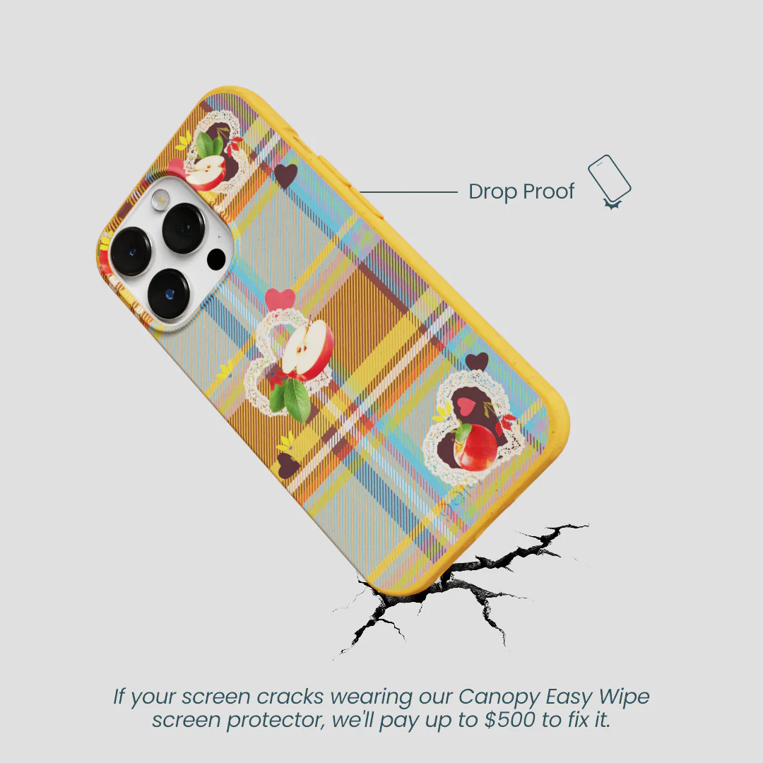 Honey Apple Plaid iPhone 13 Pro Case - Image 5